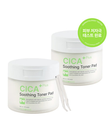 (1+1)푸드어홀릭 시카 플러스 수딩 토너패드 60매(180ml) /저자극 카밍 진정패드