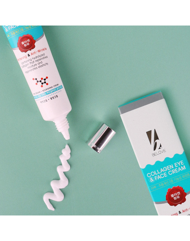 비러브 콜라겐 아이 앤 페이스 크림 40ml 착용컷