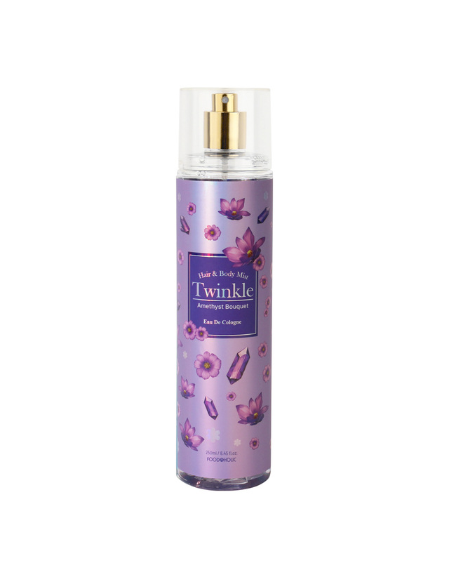 푸드어홀릭 NEW 트윙클 아메시스트 부케 바디미스트 250ml /퍼퓸스프레이 은은한 꽃향기 착용컷