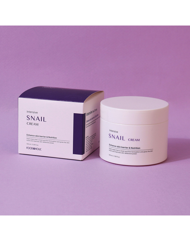 푸드어홀릭 (3개)푸드어홀릭 인텐시브 스네일 크림 100ml/수분크림 장벽강화 주름개선 고보습 착용컷