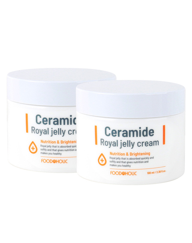 푸드어홀릭 (2개)푸드어홀릭 세라마이드 로얄젤리 크림 100ml/수분크림 장벽강화 주름개선 영양케어 착용컷