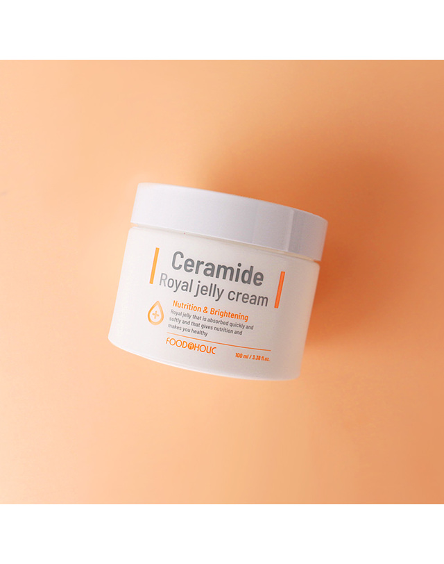 푸드어홀릭 푸드어홀릭 세라마이드 로얄젤리 크림 100ml/수분크림 장벽강화 주름개선 영양케어 착용컷