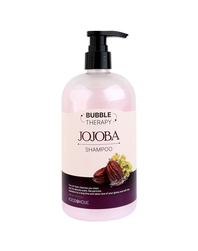 푸드어홀릭 버블 테라피 호호바 샴푸 500ml 착용컷