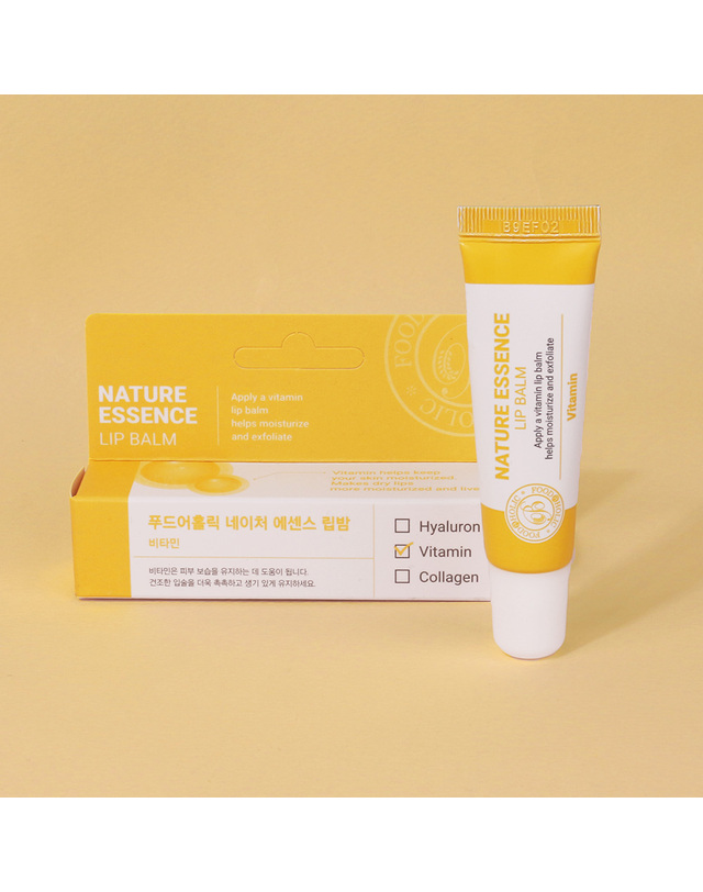 푸드어홀릭 푸드어홀릭 네이처 에센스 립밤 비타민(유자향) 12ml 착용컷