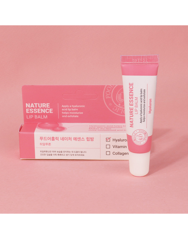 푸드어홀릭 (3개)푸드어홀릭 네이처 에센스 립밤 히알루론(딸기향) 12ml 착용컷