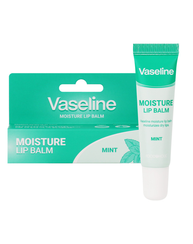 푸드어홀릭 (3개)푸드어홀릭 바세린 모이스처 립밤 민트향 12ml 착용컷