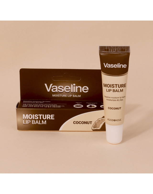 푸드어홀릭 (3개)푸드어홀릭 바세린 모이스처 립밤 코코넛향 12ml 착용컷