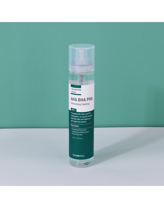 푸드어홀릭 아하바하파하 리프레싱 카밍 미스트 120ml /미백 주름개선 수분충전 수부지 미스트 착용컷