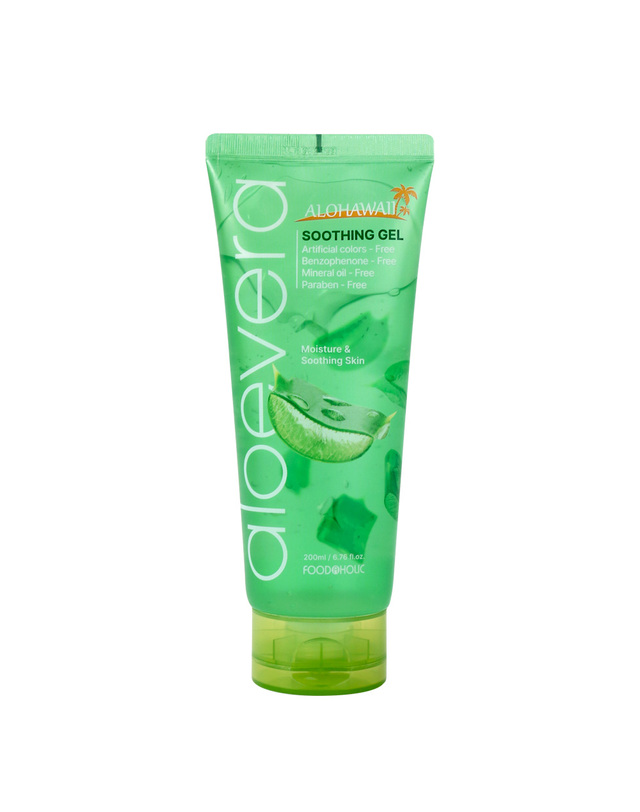 푸드어홀릭 (10개)푸드어홀릭 알로하와이 알로에베라 수딩젤 200ml /대용량.수분크림.진정.보습 착용컷
