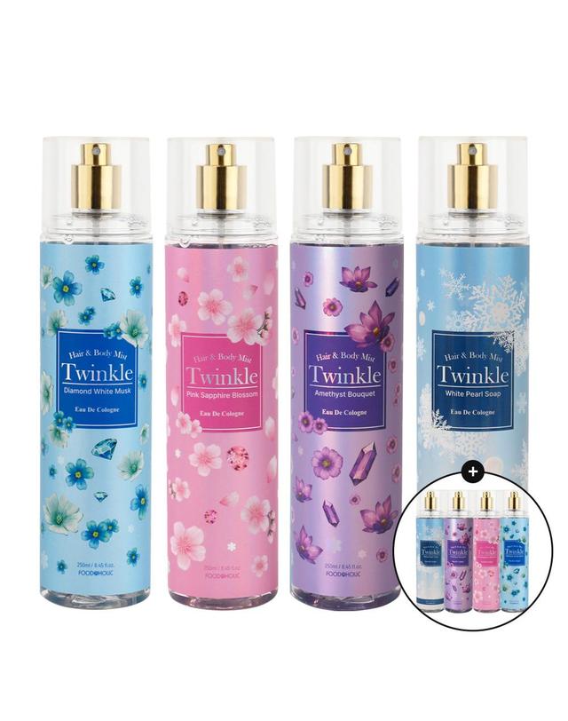 푸드어홀릭 (2개+무배)NEW 트윙클 바디미스트 250ml /퍼퓸스프레이 택1 착용컷