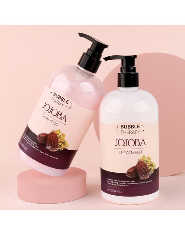 푸드어홀릭 푸드어홀릭 버블 테라피 샴푸.트리트먼트 500ml 택1 /아르간 호호바 착용컷