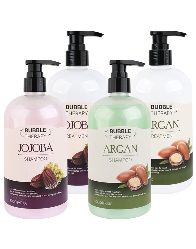 푸드어홀릭 (1+1)푸드어홀릭 아르간/호호바 샴푸/트리트먼트 500ml 착용컷