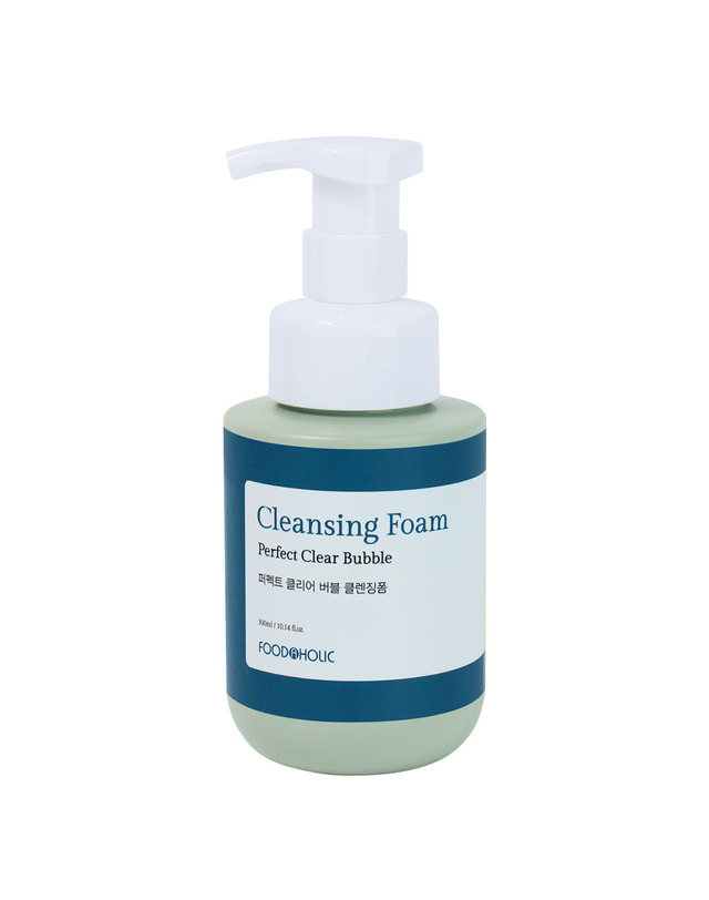 푸드어홀릭 푸드어홀릭 퍼펙트 클리어 위치하젤 버블 클렌징폼 300ml /저자극 폼클렌징 미세거품 착용컷