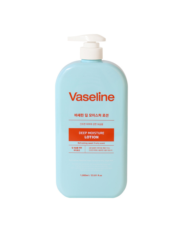 푸드어홀릭 바세린 딥 모이스처 바디로션 1000ml /대용량 건조한피부용 고보습 착용컷