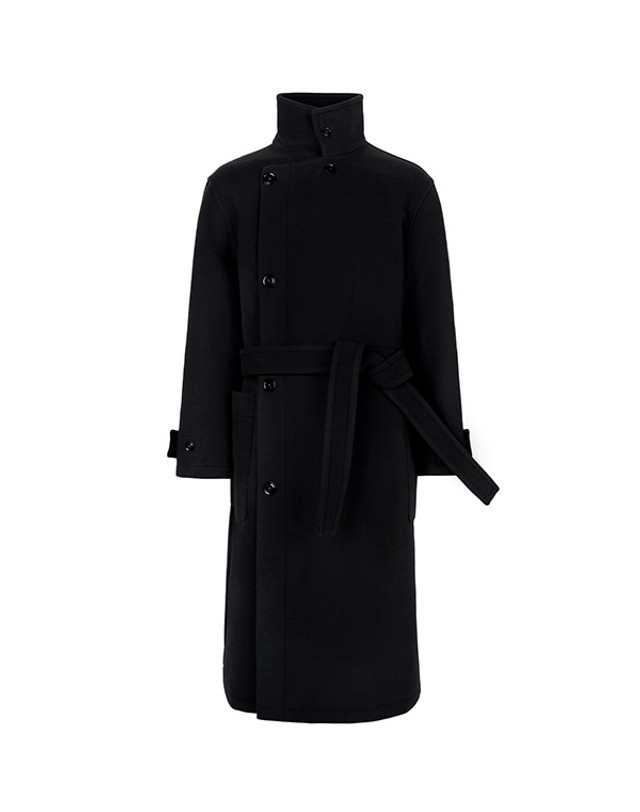 르메르 르메르 블랙 워프 랩 울 코트 CO1037 LF1116 999(2XS/XS/S) 착용컷