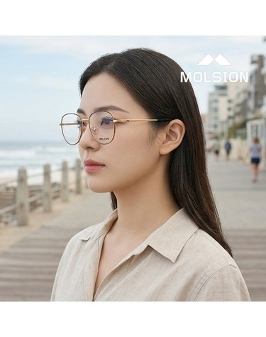 몰숀 MJ7017 B60 공식수입 라운드 보잉 메탈 아시안핏  경량성 패션 안경테