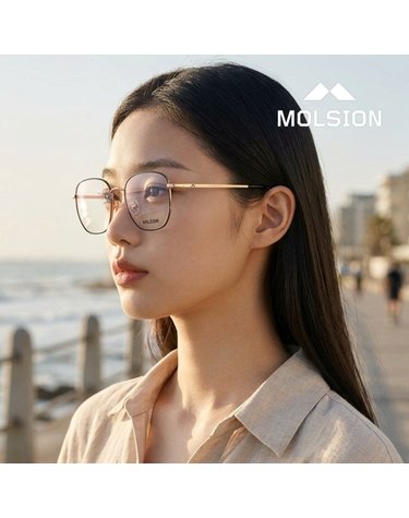 몰숀 MJ7101 B12 공식수입 스퀘어 다각형 보잉 메탈 아시안핏 경량성 패션 안경테