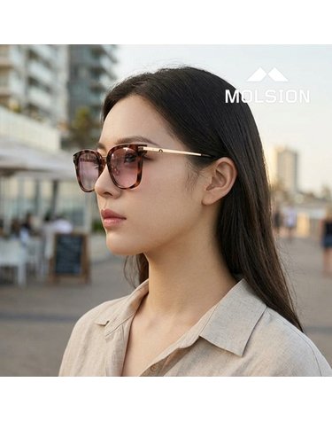 몰숀 MSS6017 D20 공식수입 스퀘어 뿔테 콤비 미러 편광 여성 아시안핏 패션 선글라스