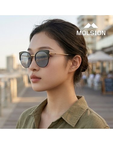 몰숀 MSS6025 B11 공식수입 캣아이 하금테 보잉 미러 여성 아시안핏 패션 선글라스