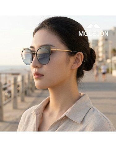 몰숀 MSS6025 D11 공식수입 캣아이 하금테 보잉 미러 편광 여성 아시안핏 패션 선글라스