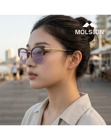 몰숀 MSS6025 D20 공식수입 캣아이 하금테 보잉 미러 편광 여성 아시안핏 패션 선글라스