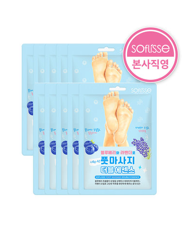 소프리스 풋 마사지 더블 에센스 마스크 10매 / 발마사지 / 쿨링마스크