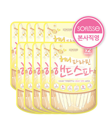 소프리스 허니 파라핀 핸드 스파 마스크 10매 / 꿀보습 / 수족냉증 / 손관리
