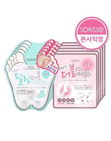 소프리스 풋필링 마스크 5매+풋 더블 에센스 마스크 5매 / 발각질케어 세트