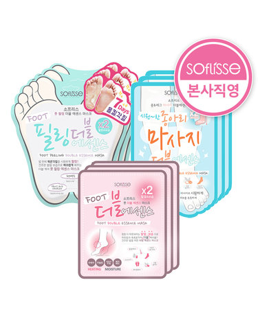 소프리스 풋필링 마스크 3매 + 종아리 마스크 매 3+풋더블 에센스 3매 /풋케어 실속세트