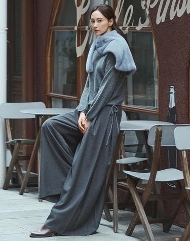 FW 울블렌드 맥시 드레이프 팬츠