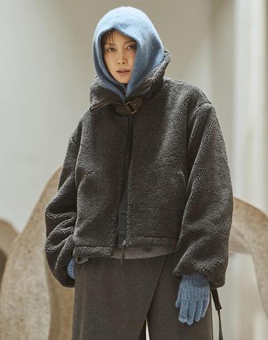 FW 캐시미어울 테디 카반점퍼