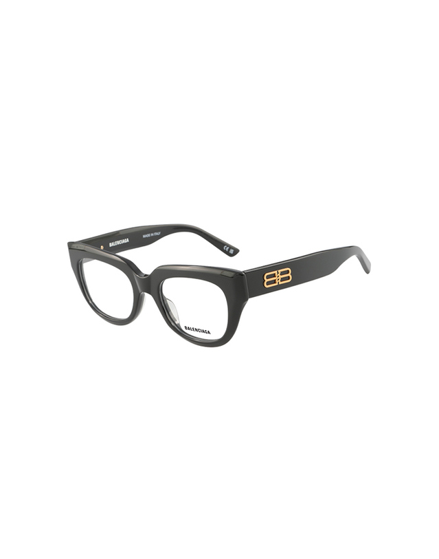 발렌시아가 (최초가 440,000원) 발렌시아가 안경테 BB0239O 001 캣츠아이 아세테이트 여자 안경 착용컷