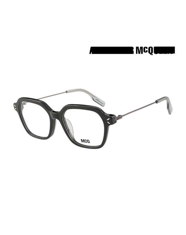 엠씨큐 (최초가 185,000원) 알렉산더 맥퀸 맥큐 안경테 MQ0373O 001 스퀘어 아세테이트 남자 여자 안경 착용컷