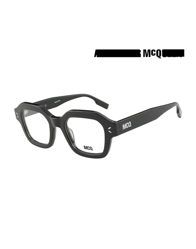 엠씨큐 (최초가 185,000원) 알렉산더 맥퀸 맥큐 안경테 MQ0387O 001 스퀘어 아세테이트 남자 여자 안경 착용컷