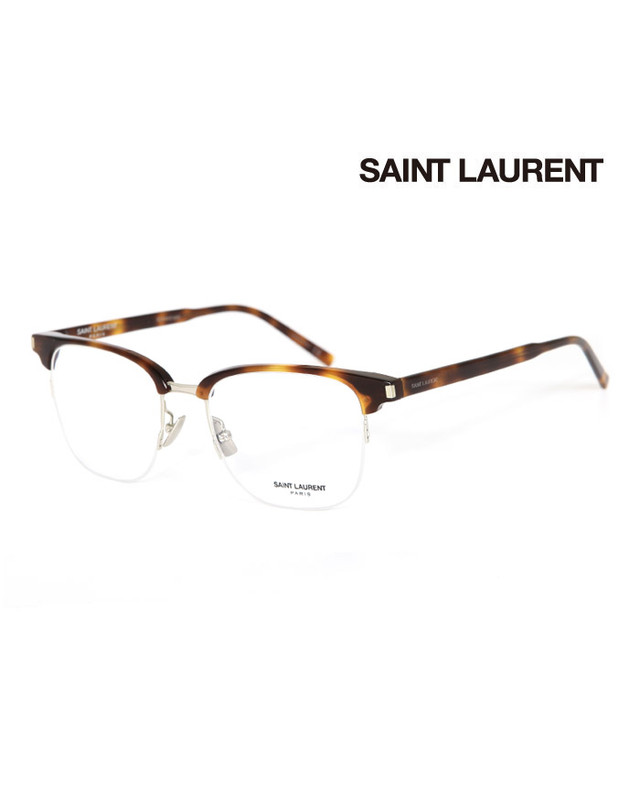 생 로랑 (최초가 620,000원) 생로랑 안경테 SL189 SLIM 003 반무테 아세테이트 남자 여자 안경 착용컷