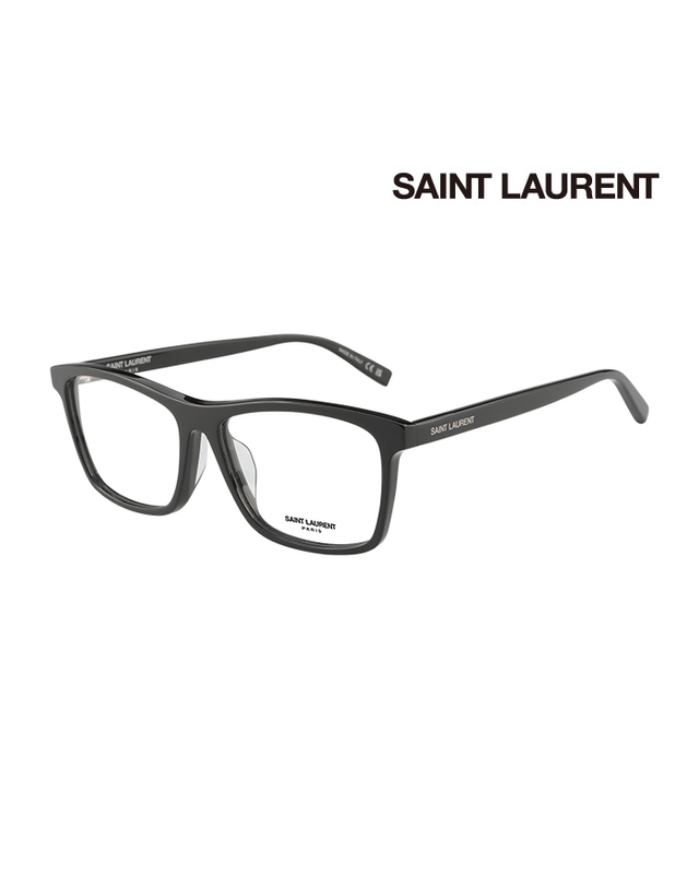 생 로랑 (최초가 290,000원) 생로랑 안경테 SL505F 001 스퀘어 아세테이트 남자 여자 안경 착용컷