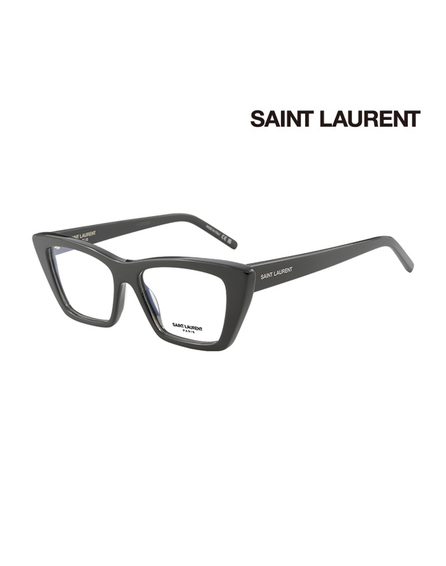 생 로랑 (최초가 425,000원) 생로랑 안경테 SL291 001 캣츠아이 아세테이트 여자 안경 착용컷