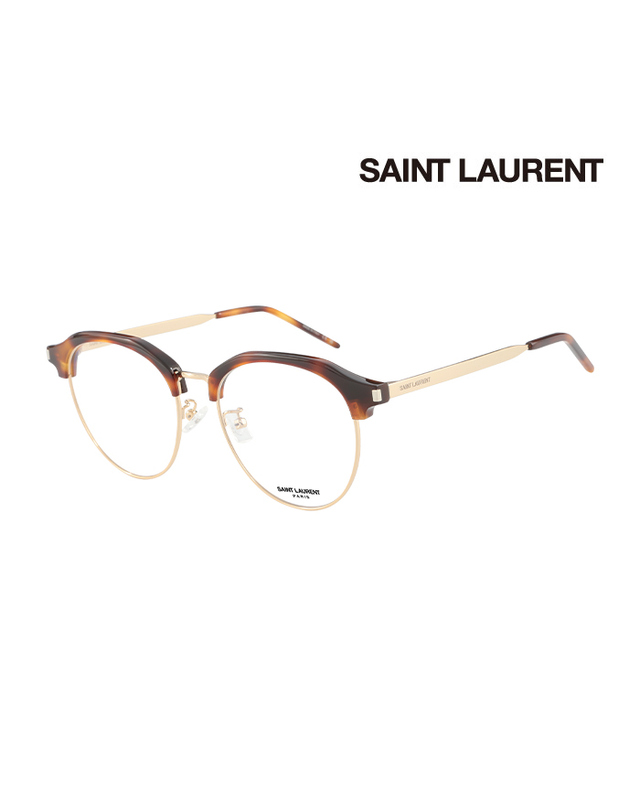 생 로랑 (최초가 485,000원) 생로랑 안경테 SL512F 002 하금테 아세테이트 남자 여자 안경 착용컷