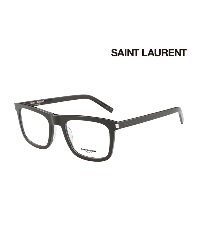 생 로랑 (최초가 455,000원) 생로랑 안경테 SL547 SLIM OPT 001 스퀘어 아세테이트 남자 여자 안경 착용컷
