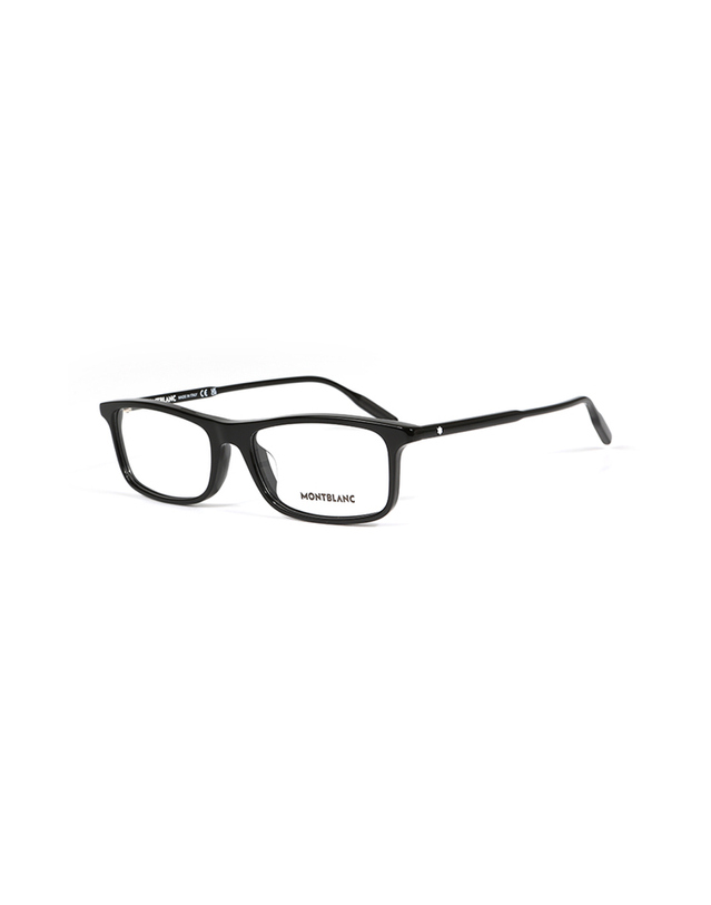 몽블랑 (최초가 300,000원) 몽블랑 안경테 MB0086OA 001 스퀘어 아세테이트 남자 여자 안경 착용컷