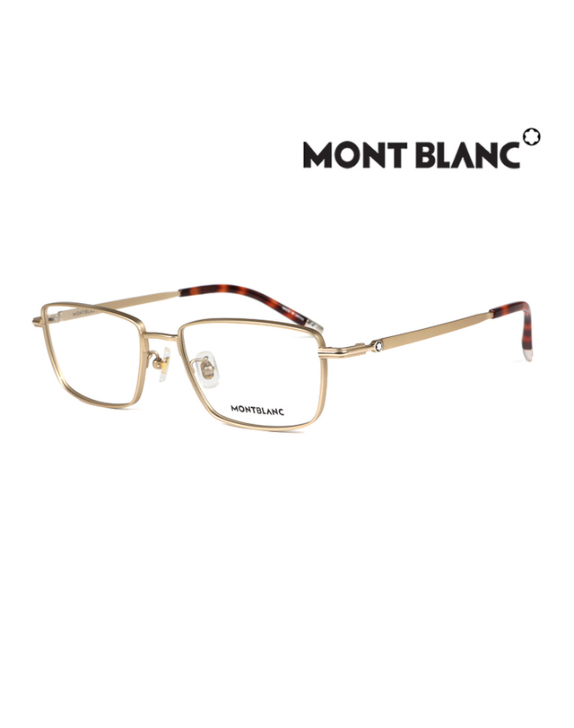 몽블랑 (최초가 615,000원) 몽블랑 안경테 MB0135O 003 스퀘어 티타늄 남자 여자 안경 착용컷