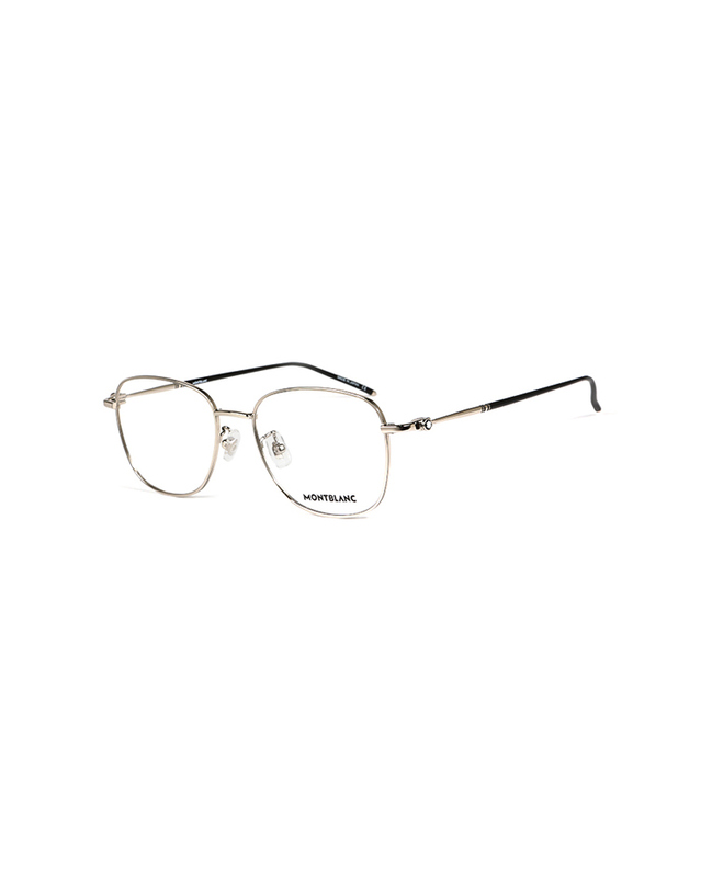 몽블랑 (최초가 505,000원) 몽블랑 안경테 MB0139OK 001 스퀘어 메탈 남자 여자 안경 착용컷