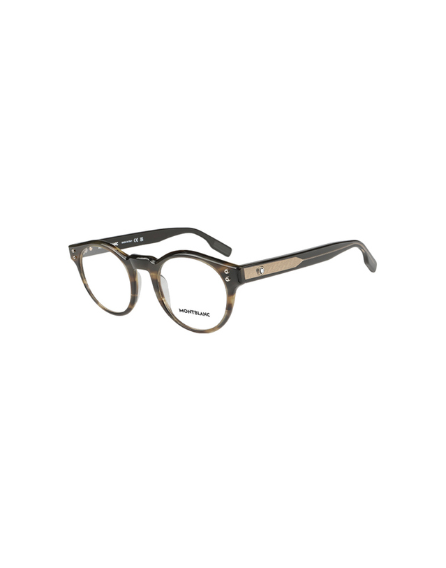 몽블랑 (최초가 420,000원) 몽블랑 안경테 MB0123O 002 라운드 아세테이트 남자 여자 안경 착용컷