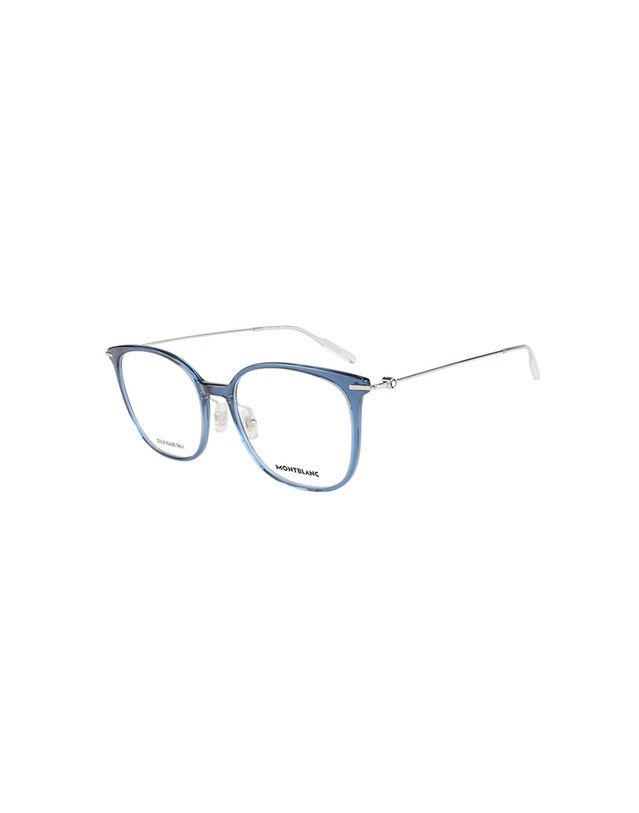 몽블랑 (최초가 400,000원) 몽블랑 안경테 MB0208OA 003 스퀘어 아세테이트 남자 여자 안경 착용컷