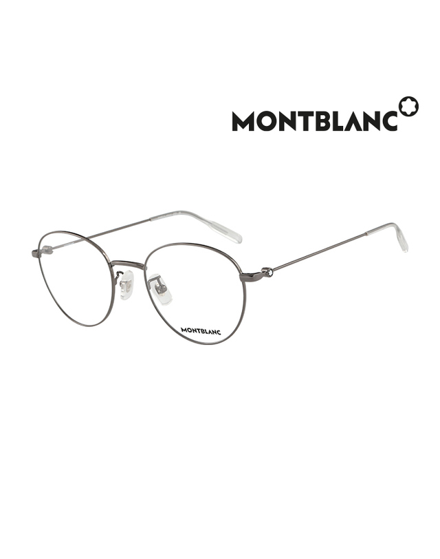몽블랑 (최초가 430,000원) 몽블랑 안경테 MB0085OK 001 라운드 메탈 남자 여자 안경 착용컷