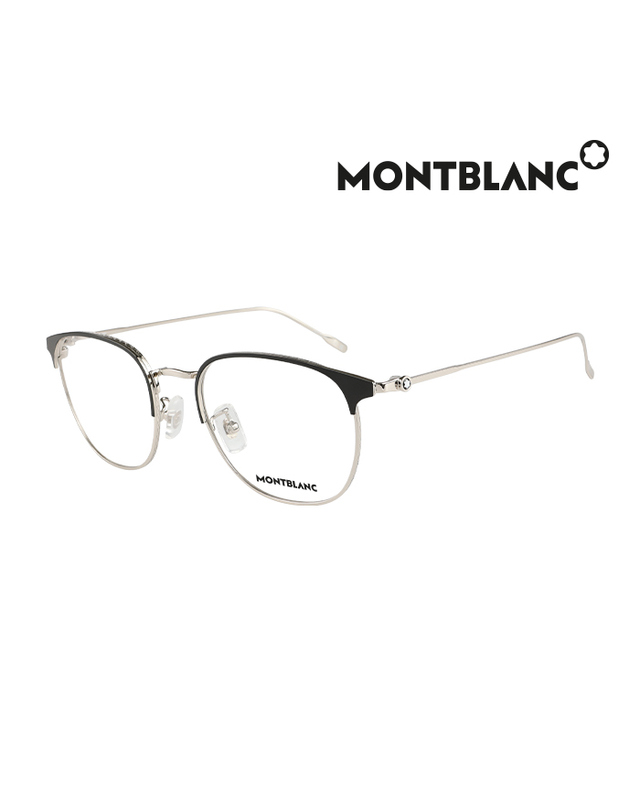 몽블랑 (최초가 505,000원) 몽블랑 안경테 MB0191O 005 하금테 메탈 남자 여자 안경 착용컷