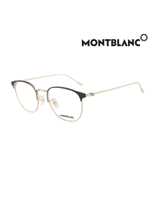 몽블랑 (최초가 505,000원) 몽블랑 안경테 MB0191O 004 하금테 메탈 남자 여자 안경 착용컷