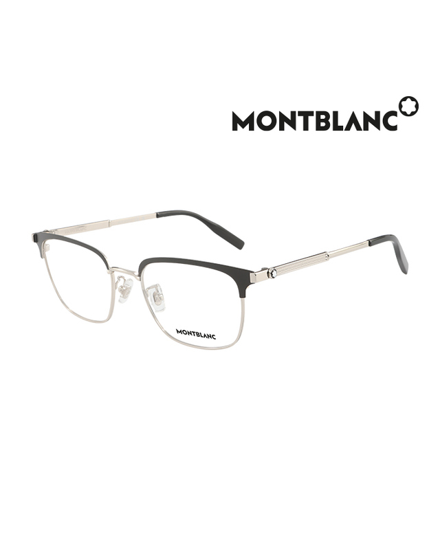 몽블랑 (최초가 490,000원) 몽블랑 안경테 MB0083OK 003 스퀘어 메탈 남자 여자 안경 착용컷