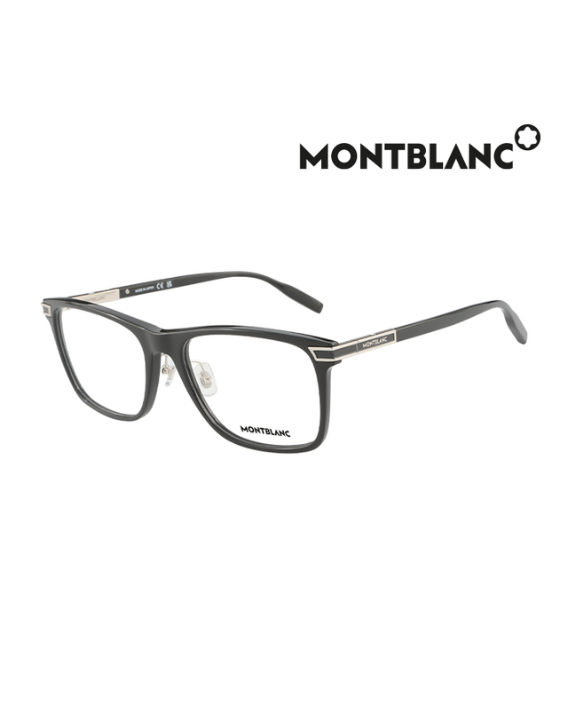 몽블랑 (최초가 450,000원) 몽블랑 안경테 MB0042O 005 스퀘어 아세테이트 남자 여자 안경 착용컷