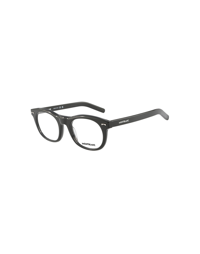 몽블랑 (최초가 370,000원) 몽블랑 안경테 MB0229O 001 라운드 아세테이트 남자 여자 안경 착용컷
